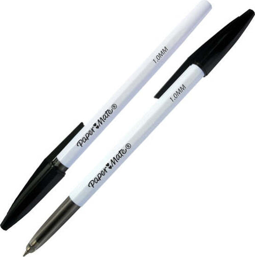 Penna a sfera con cappuccio 045 - punta 1 0 mm - nero - Papermate [multipack] 50 pezzi Cancelleria e prodotti per ufficio/Penne matite scrittura e correzione/Penne e ricariche/Penne roller a inchiostro gel Eurocartuccia - Pavullo, Commerciovirtuoso.it