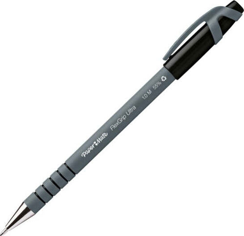 Penna a sfera con cappuccio Flexgrip Ultra - punta 1 0mm - nero - Papermate [multipack] 12 pezzi Cancelleria e prodotti per ufficio/Penne matite scrittura e correzione/Penne e ricariche/Penne roller a inchiostro gel Eurocartuccia - Pavullo, Commerciovirtuoso.it