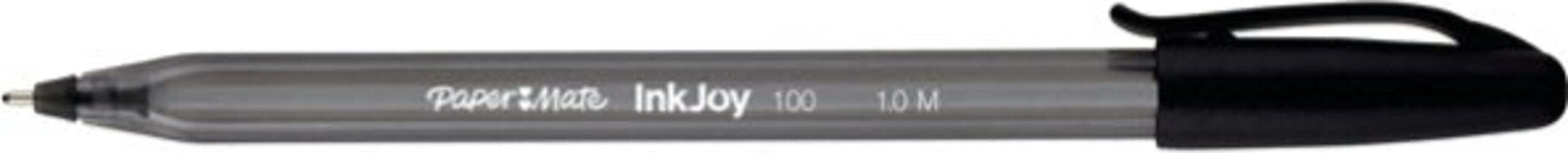 Penna a sfera con cappuccio Inkjoy 100 - punta 1 0mm - nero - Papermate [multipack] 50 pezzi Cancelleria e prodotti per ufficio/Penne matite scrittura e correzione/Penne e ricariche/Penne roller a inchiostro gel Eurocartuccia - Pavullo, Commerciovirtuoso.it