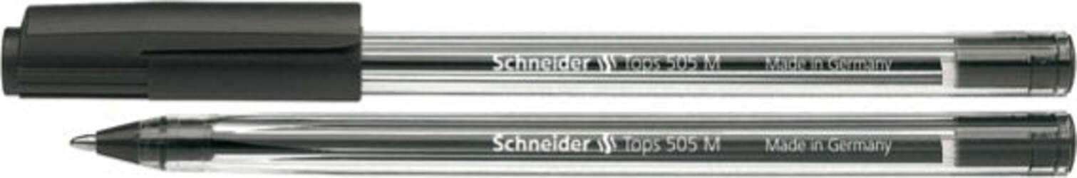 Penna a sfera con cappuccio Tops 505 - punta 0 7mm - nero- Schneider [multipack] 50 pezzi Cancelleria e prodotti per ufficio/Penne matite scrittura e correzione/Penne e ricariche/Penne roller a inchiostro gel Eurocartuccia - Pavullo, Commerciovirtuoso.it