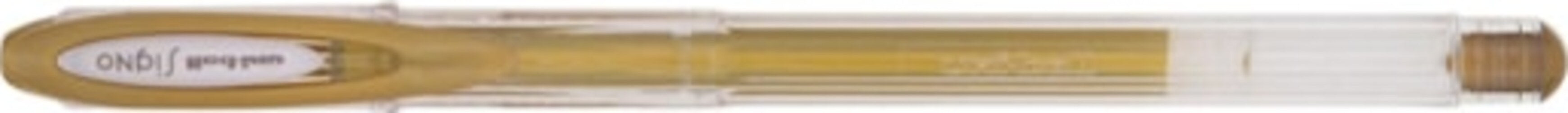 Penna a sfera gel con cappuccio Uni Ball Signo - punta 0 8mm - oro - Uni Mitsubishi Cancelleria e prodotti per ufficio/Penne matite scrittura e correzione/Penne e ricariche/Penne roller a inchiostro gel Eurocartuccia - Pavullo, Commerciovirtuoso.it