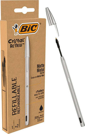 Penna-bic-metal-nero-con-2-refil