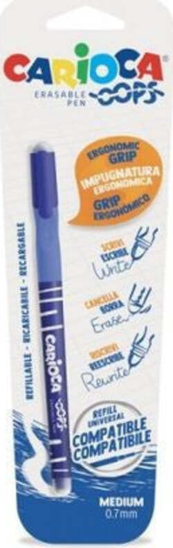 Penna-Cancellabile-e-Ricaricabile-Oops-Blu-Carioca