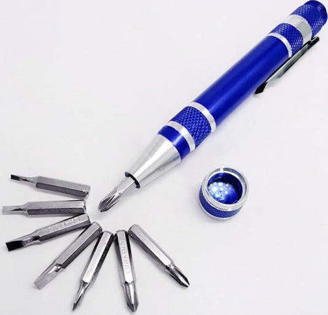 Penna-Di-Precisione-8in1-In-Alluminio-Multifunzione-Set-Punte-Cacciaviti-Cacciavite-Torx