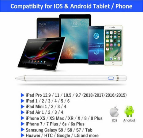 PENNA DIGITALE TOUCH SCREEN RICARICABILE COMPATIBILE PER TABLET IPAD ANDROID IOS Elettronica/Cellulari e accessori/Accessori/Penne Zencoccostore - Formia, Commerciovirtuoso.it