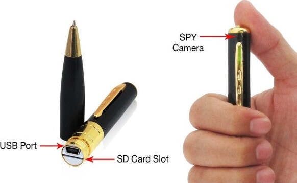 Penna-Microspia-Con-Micro-Camera-Spia-Spy-Nascosata-Audio-E-Video-Foto-Tf-Card--