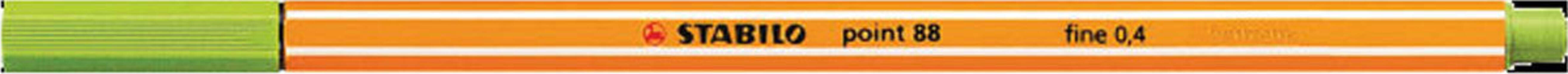 Penna-point-88-stabilo-verde-mela-cf.10