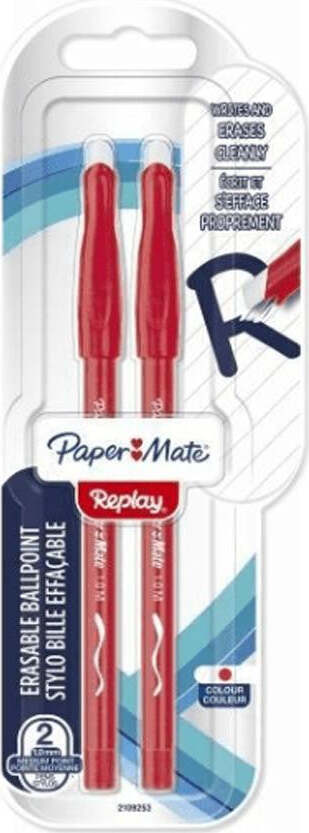 Penna-replay-anniversario-rossa-bls.-2pz-Paper-Mate