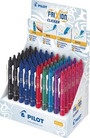 Penna sfera a scatto Frixionball Clicker - punta 0 7 mm - colori assortiti - Pilot - expo 60 pezzi Cancelleria e prodotti per ufficio/Penne matite scrittura e correzione/Penne e ricariche/Penne roller a inchiostro gel Eurocartuccia - Pavullo, Commerciovirtuoso.it