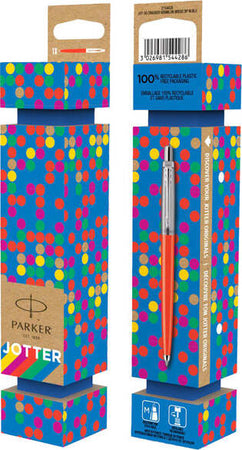 Penna sfera Jotter Cracker - fusto rosso vermillon - inchiostro blu - Parker Cancelleria e prodotti per ufficio/Penne matite scrittura e correzione/Penne e ricariche/Penne a sfera Eurocartuccia - Pavullo, Commerciovirtuoso.it