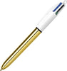 Penna sfera scatto multifunzione 4 Colors Shine - punta 1 0 mm - fusto oro - Bic - conf. 12 pezzi Cancelleria e prodotti per ufficio/Penne matite scrittura e correzione/Penne e ricariche/Penne roller a inchiostro gel Eurocartuccia - Pavullo, Commerciovirtuoso.it