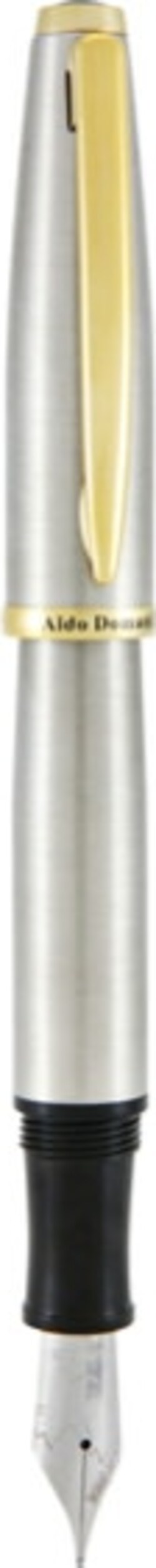 Penna stilografica Aldo Domani - punta M - fusto silver - Monteverde Cancelleria e prodotti per ufficio/Penne matite scrittura e correzione/Penne e ricariche/Penne stilografiche Eurocartuccia - Pavullo, Commerciovirtuoso.it