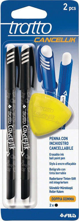 Penna-Tratto-Cancellik-Nera-con-gomma-2-pezzi