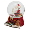 Sfera di vetro con acqua, carillon natalizio con Babbo Natale da Ø 10 x h 15 cm