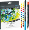 Pennarelli Aqua Brush Duo - punte 2 00 - 4 00 mm - Lyra - astuccio 24 pezzi Cancelleria e prodotti per ufficio/Penne matite scrittura e correzione/Penne e ricariche/Penne a punta porosa Eurocartuccia - Pavullo, Commerciovirtuoso.it