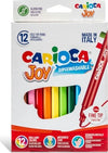 Pennarelli Joy - punta 2 6mm - colori assortiti - lavabili - Carioca - scatola 12 pezzi Giochi e giocattoli/Attività creative/Accessori per disegnare e colorare/Pennelli Eurocartuccia - Pavullo, Commerciovirtuoso.it