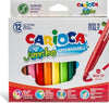 Pennarelli Jumbo - punta 6 0mm - colori assortiti - lavabili - Carioca - astuccio 12 pezzi Giochi e giocattoli/Attività creative/Accessori per disegnare e colorare/Pennelli Eurocartuccia - Pavullo, Commerciovirtuoso.it