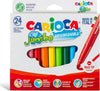 Pennarelli Jumbo - punta 6 0mm - colori assortiti - lavabili - Carioca - scatola 24 pezzi Giochi e giocattoli/Attività creative/Accessori per disegnare e colorare/Pennelli Eurocartuccia - Pavullo, Commerciovirtuoso.it