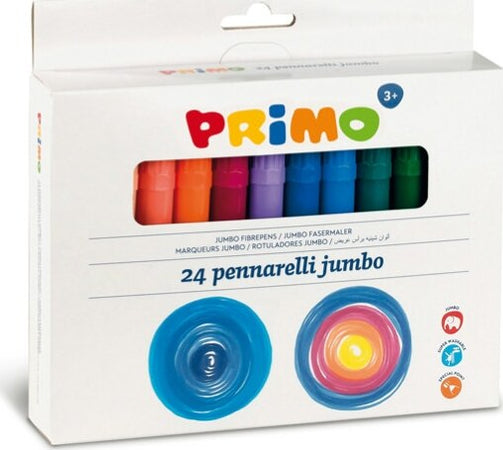 Pennarelli Jumbo - punta D7 6mm - colori assortiti - Primo - astuccio 24 pezzi Giochi e giocattoli/Attività creative/Accessori per disegnare e colorare/Pennelli Eurocartuccia - Pavullo, Commerciovirtuoso.it