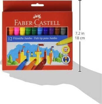 Pennarelli jumbo il castello Faber Castell 554312 Cancelleria e prodotti per ufficio/Penne matite scrittura e correzione/Marcatori ed evidenziatori/Pennarelli per disegno Scontolo.net - Potenza, Commerciovirtuoso.it