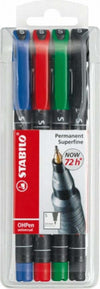 Pennarelli OHPen 841 universal permanente - punta superfine 0 4mm - astuccio 4 colori - Stabilo Cancelleria e prodotti per ufficio/Penne matite scrittura e correzione/Marcatori ed evidenziatori/Pennarelli indelebili e marcatori Eurocartuccia - Pavullo, Commerciovirtuoso.it