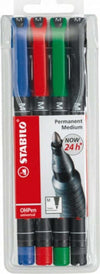 Pennarelli OHPen 843 universal permanente - punta media 1 0mm - astuccio 4 colori - Stabilo Cancelleria e prodotti per ufficio/Penne matite scrittura e correzione/Marcatori ed evidenziatori/Pennarelli indelebili e marcatori Eurocartuccia - Pavullo, Commerciovirtuoso.it