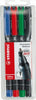 Pennarelli OHPen 843 universal permanente - punta media 1 0mm - astuccio 4 colori - Stabilo Cancelleria e prodotti per ufficio/Penne matite scrittura e correzione/Marcatori ed evidenziatori/Pennarelli indelebili e marcatori Eurocartuccia - Pavullo, Commerciovirtuoso.it