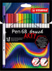 Pennarelli Pen 68 Brush Arty Line 568-12 - colori assortiti - Stabilo - astuccio 12 pezzi Giochi e giocattoli/Attività creative/Accessori per disegnare e colorare/Pennelli Eurocartuccia - Pavullo, Commerciovirtuoso.it