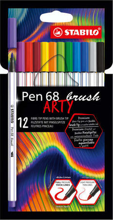 Pennarelli Pen 68 Brush Arty Line 568-18 - colori assortiti - Stabilo - astuccio 18 pezzi Giochi e giocattoli/Attività creative/Accessori per disegnare e colorare/Pennelli Eurocartuccia - Pavullo, Commerciovirtuoso.it