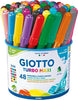 Pennarelli Turbo Maxi - punta D5mm - colori assortiti - Giotto - barattolo 48 pezzi Giochi e giocattoli/Attività creative/Accessori per disegnare e colorare/Pennelli Eurocartuccia - Pavullo, Commerciovirtuoso.it