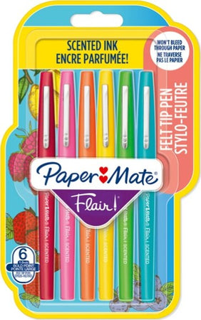Pennarello Flair Nylon - colori assortiti Scented - Papermate - conf. 6 pezzi Cancelleria e prodotti per ufficio/Penne matite scrittura e correzione/Penne e ricariche/Penne a punta porosa Eurocartuccia - Pavullo, Commerciovirtuoso.it