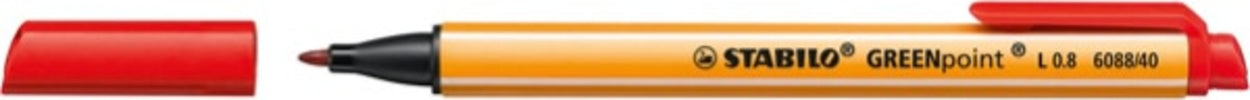 Pennarello Greenpoint - punta 0 8mm - rosso - Stabilo [multipack] 10 pezzi Cancelleria e prodotti per ufficio/Penne matite scrittura e correzione/Penne e ricariche/Penne a punta porosa Eurocartuccia - Pavullo, Commerciovirtuoso.it