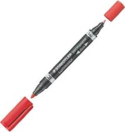 Pennarello Lumocolor Permanent Duo 348 punta feltro - punta 0 6mm e 1 5mm - rosso - Staedtler Cancelleria e prodotti per ufficio/Penne matite scrittura e correzione/Penne e ricariche/Penne a punta porosa Eurocartuccia - Pavullo, Commerciovirtuoso.it