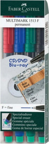 Pennarello Multimark universale permanente con gomma - punta fine 0 4mm - astuccio 4 colori - Faber Castell Cancelleria e prodotti per ufficio/Penne matite scrittura e correzione/Marcatori ed evidenziatori/Pennarelli indelebili e marcatori Eurocartuccia - Pavullo, Commerciovirtuoso.it
