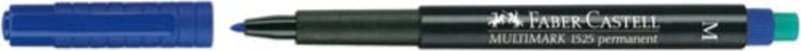 Pennarello Multimark universale permanente con gomma - punta media 1 0mm - blu - Faber Castell [multipack] 10 pezzi Cancelleria e prodotti per ufficio/Penne matite scrittura e correzione/Marcatori ed evidenziatori/Pennarelli indelebili e marcatori Eurocartuccia - Pavullo, Commerciovirtuoso.it
