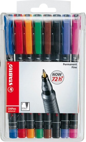 Pennarello OHPen universal permanente 842 - punta fine 0 7 mm - colori assortiti - Stabilo - conf. 8 pezzi Cancelleria e prodotti per ufficio/Penne matite scrittura e correzione/Marcatori ed evidenziatori/Pennarelli indelebili e marcatori Eurocartuccia - Pavullo, Commerciovirtuoso.it