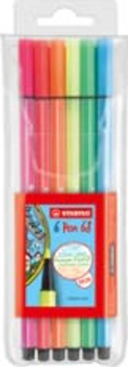 Pennarello Pen 68 - colori assortiti neon - Stabilo - astuccio 6 pezzi Cancelleria e prodotti per ufficio/Penne matite scrittura e correzione/Penne e ricariche/Penne a punta porosa Eurocartuccia - Pavullo, Commerciovirtuoso.it