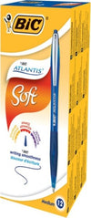 Penne a sfera a scatto Atlantis Soft - punta 1 0mm - blu - clip in metallo - Bic - conf. 12 pezzi Cancelleria e prodotti per ufficio/Penne matite scrittura e correzione/Penne e ricariche/Penne roller a inchiostro gel Eurocartuccia - Pavullo, Commerciovirtuoso.it