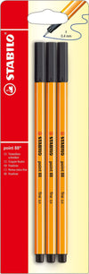 Penne-Nere-Point-88-3-pezzi-Stabilo