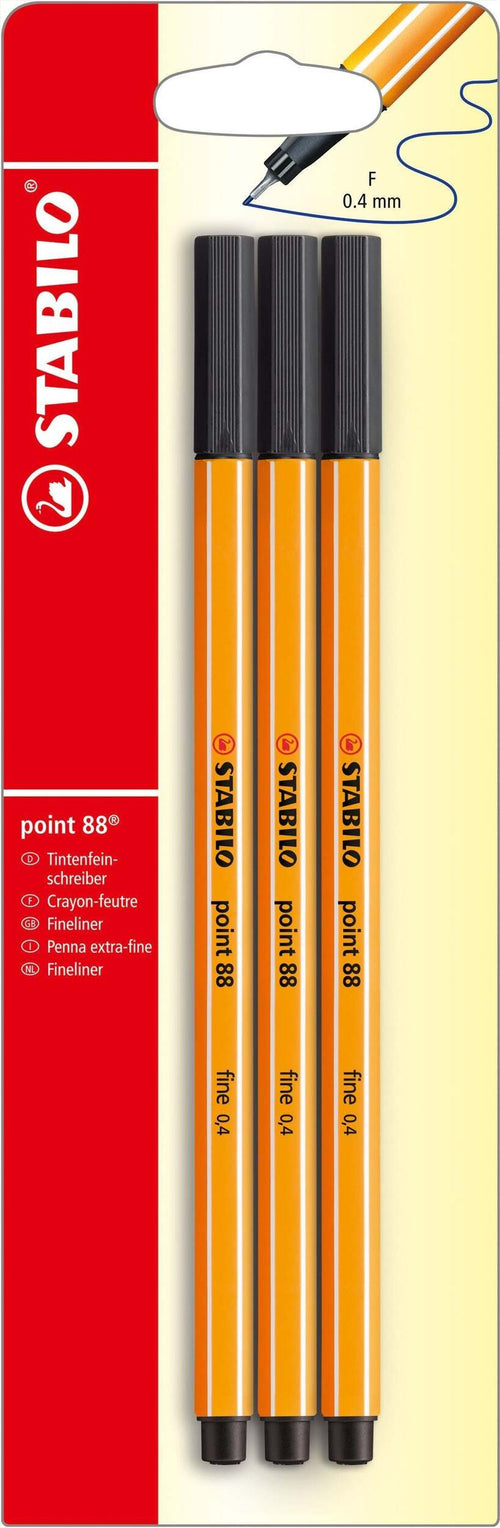 Penne-Nere-Point-88-3-pezzi-Stabilo