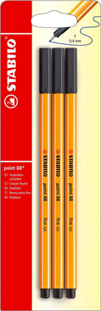 Penne-Nere-Point-88-3-pezzi-Stabilo