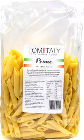 Penne-Rigate---100%-Grano-Italiano-Tomitaly---500g