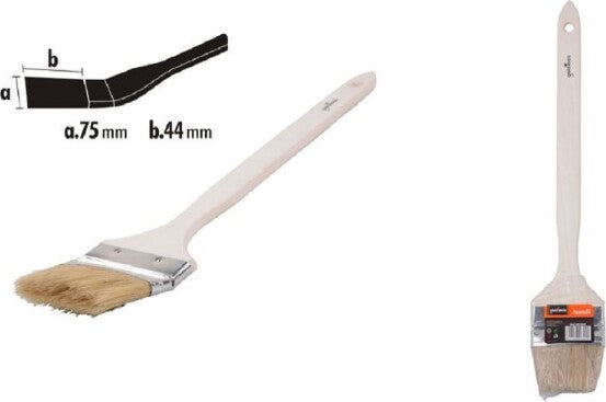 Pennello-Angolare-Piatta-Per-Pittura-Radiatori-Termosifone-75mm-Setole-44mm-90305