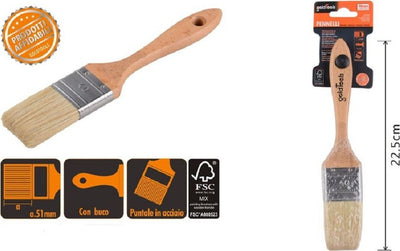Pennello Piatto 22.5 Cm Con Manico In Legno Setole Morbide Pittura Vernice 90204 Giochi e giocattoli/Attività creative/Accessori per disegnare e colorare/Pennelli Trade Shop italia - Napoli, Commerciovirtuoso.it
