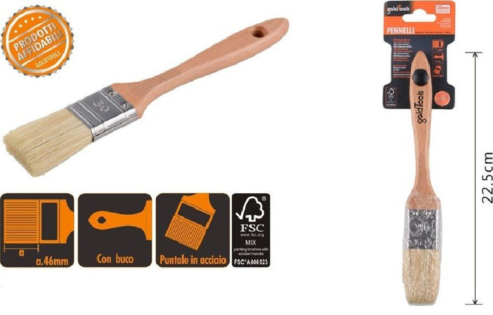 Pennello Piatto 22.5cm Con Manico Legno Setole Morbide Per Pittura Vernice 90203 Casa e cucina/Hobby creativi/Pittura/Pennelli Trade Shop italia - Napoli, Commerciovirtuoso.it