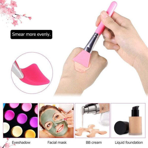Pennello-Piatto-Silicone-Triangolare-Applicare-Maschera-Viso-Spazzola-Make-Up