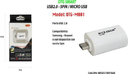 Pennetta Otg Smart Tastiere Stampanti Adattatore Pc Smartphone Lettore Card Usb Maxtech Otg-m001 Elettronica e telefonia > Telefonia Fissa e Mobile > Accessori Smartphone Trade Shop italia - Napoli, Commerciovirtuoso.it