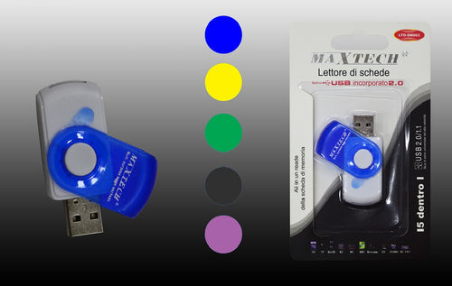 Pennetta Usb 2.0 Lettore Schede Di Memoria Sd Tf Minisd W2 Ms Xd Ms Maxtech Lto-sm003 Informatica e Videogiochi > Archiviazione Dati > Lettori Schede Memoria Trade Shop italia - Napoli, Commerciovirtuoso.it