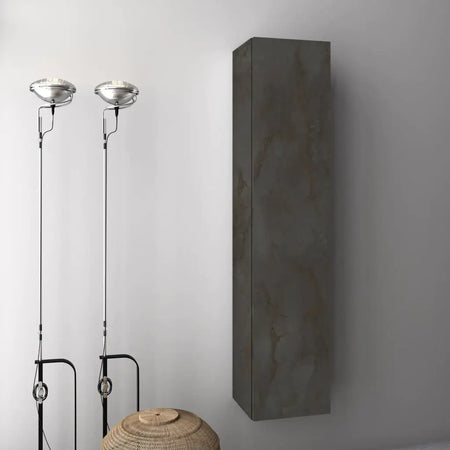 Pensile Colonna 35cm Sospesa Per Bagno Ossido