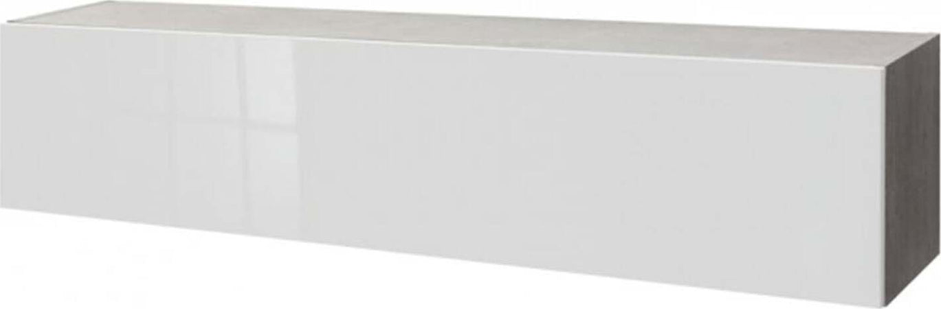 Pensile soggiorno orizzontale cemento con anta a ribalta bianco laccato 110 cm Casa e cucina/Organizzazione interni/Porta oggetti cassetti e scaffali/Mensole da muro Decor Space - Altamura, Commerciovirtuoso.it